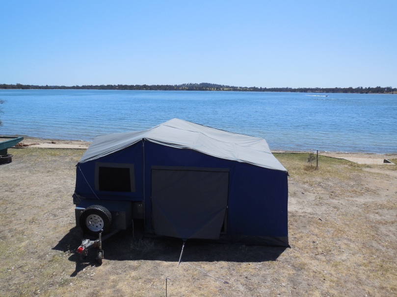 Camp at Lake Towerrinning