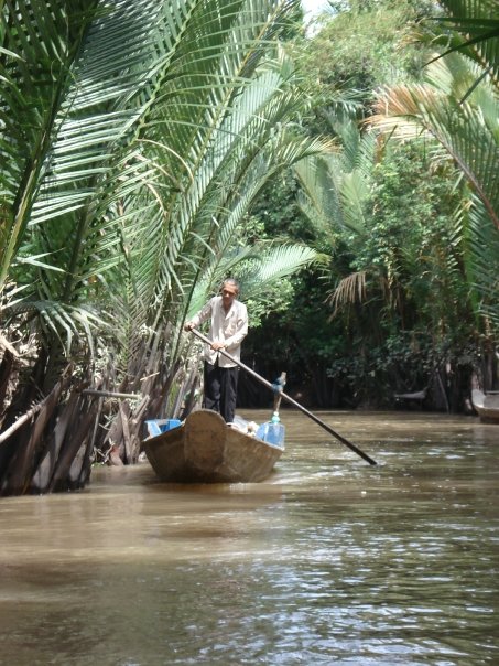 Boat on mekong delta