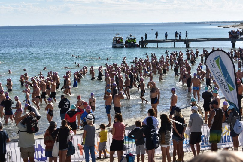 Start of Busselton Jetty Swim